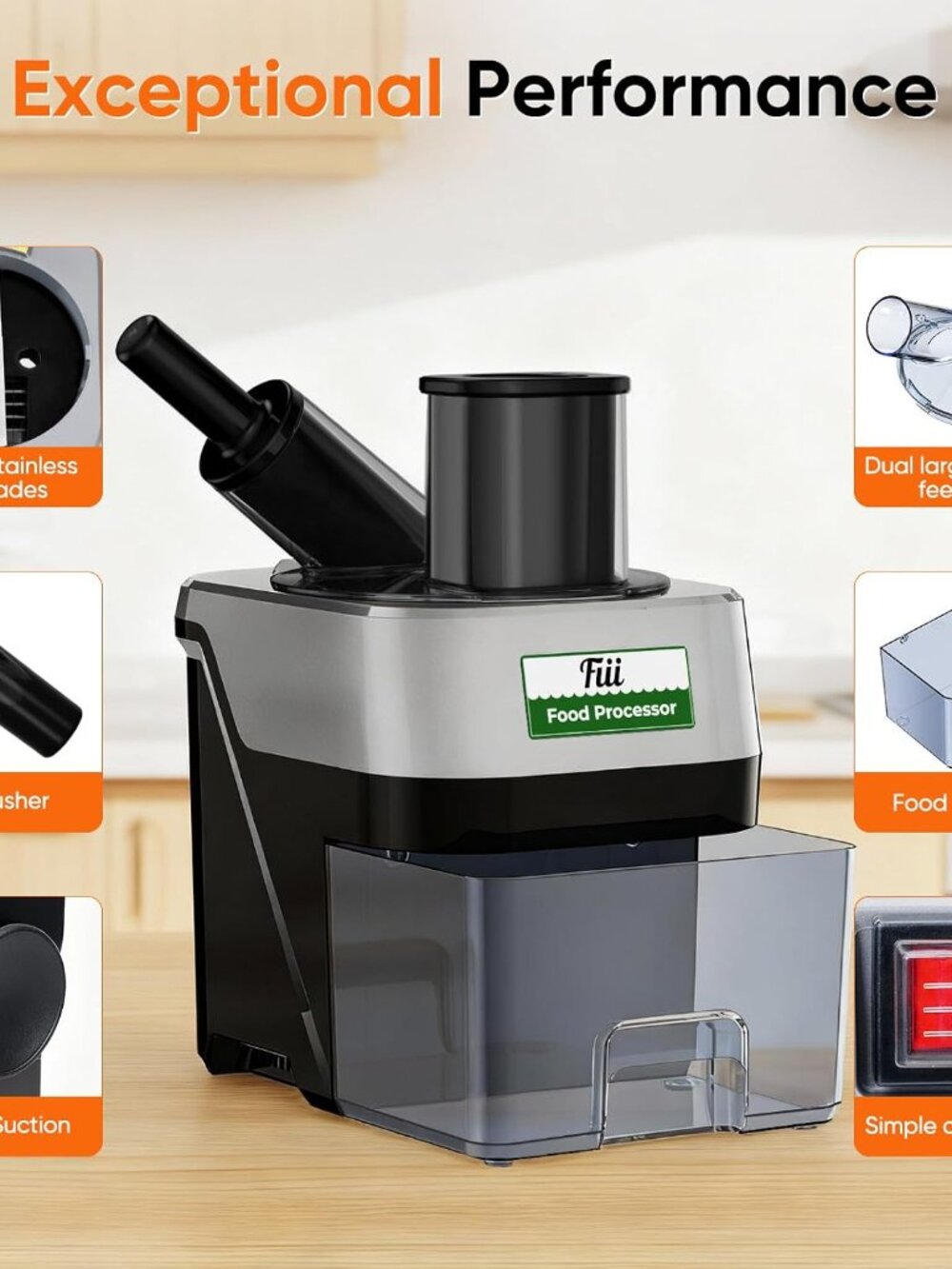 5-in-1 Electric Vegetable Chopper – Commercial Food Dicer – Dicing, Slicing